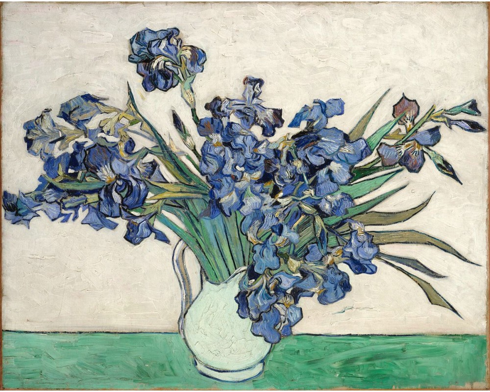 A Still Life Vase with Irises