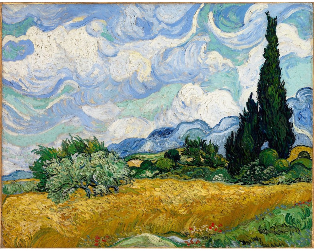 A Wheat Field with Cypresses, June 1889