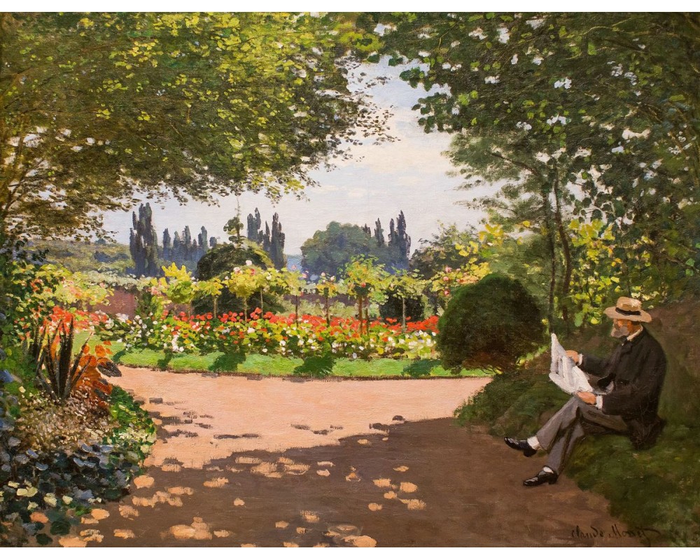 Adolphe Monet in the Garden of Le Coteau at Sainte-Adresse