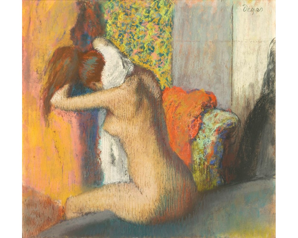 After the Bath, Woman Drying her Nape