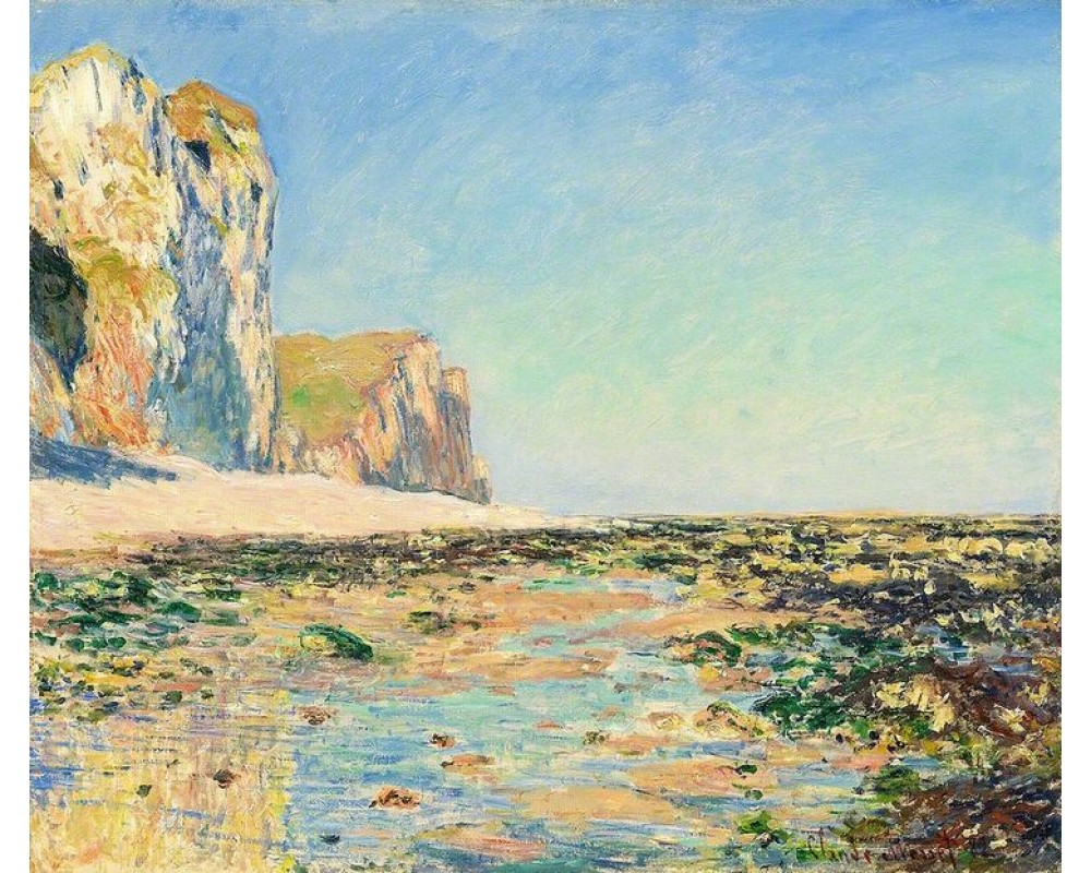 Beach and Cliffs at Pourville, Morning Effect