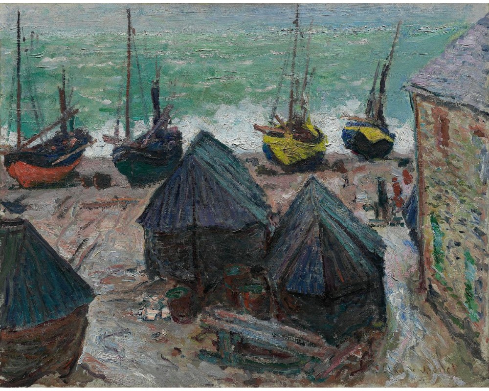 Boats on the Beach at Etretat