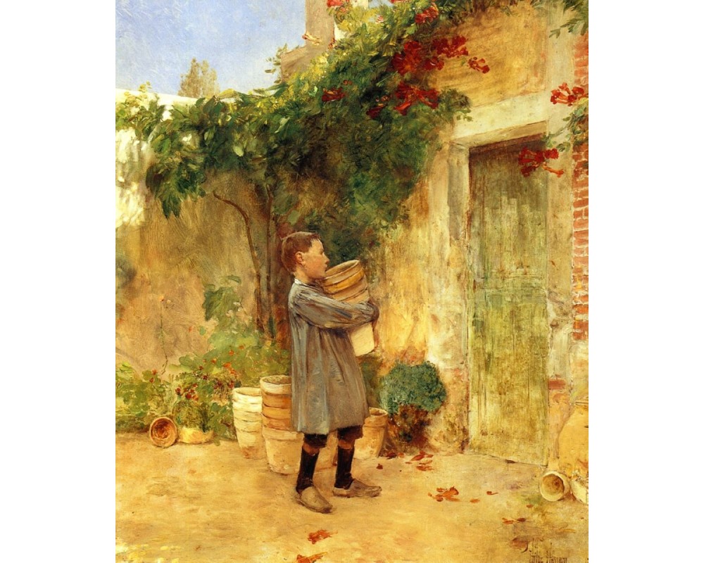 Boy with Flower Pots