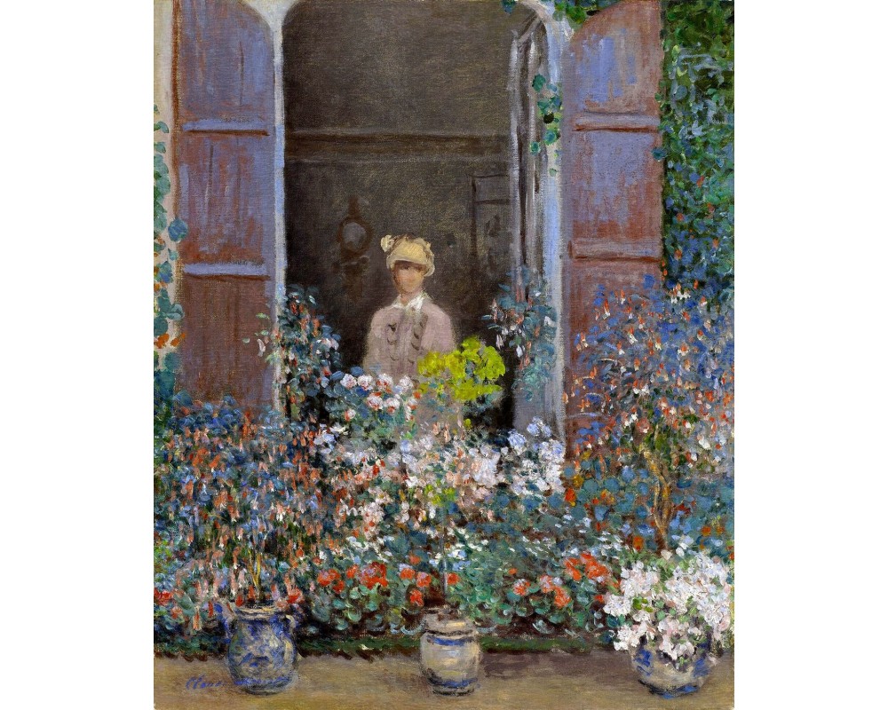 Camille Monet at the Window, Argentuile