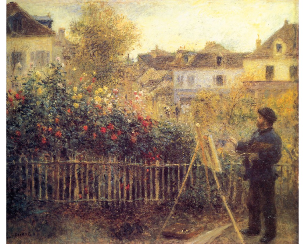 Claude Monet Painting in His Garden at Argenteuil