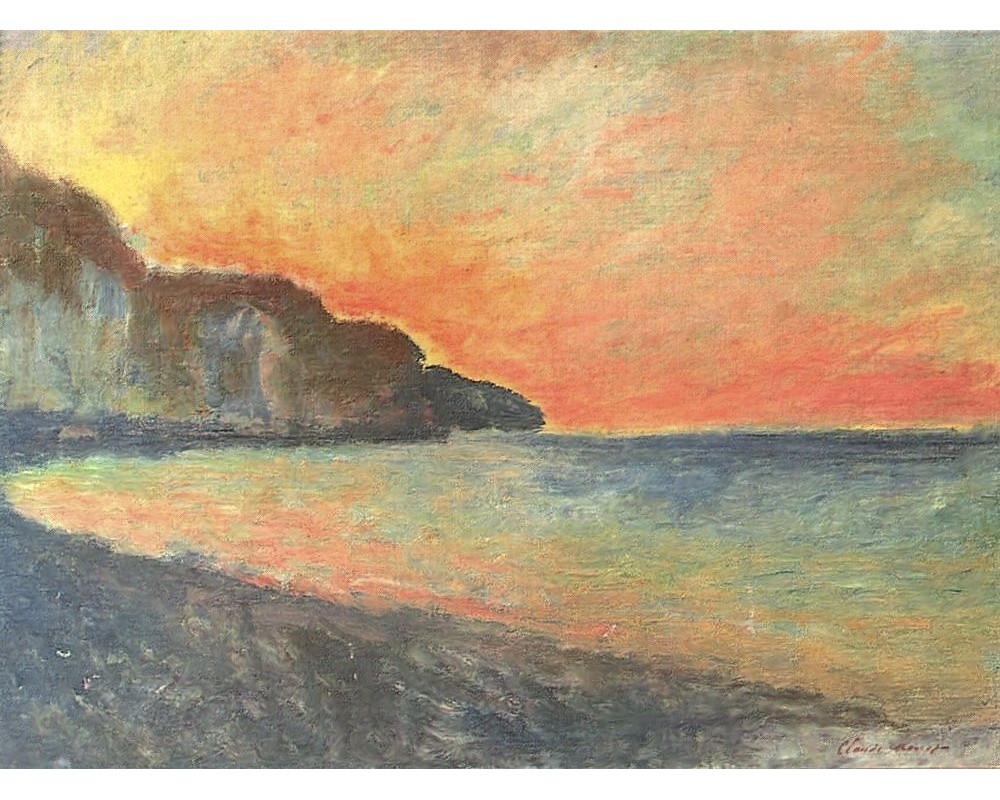 Cliff at Pourville, Sunset