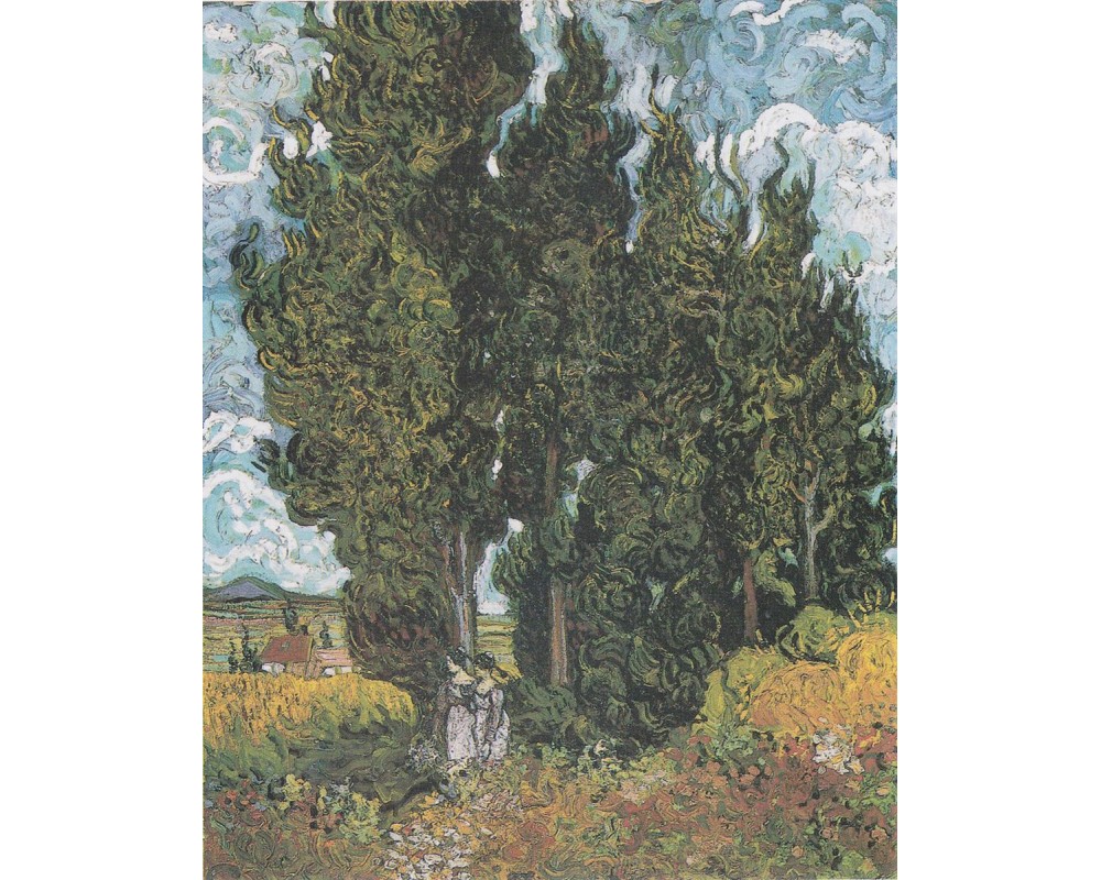 Cypresses and Two Women, February