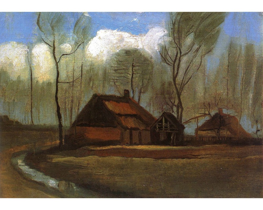 Farmhouse Among Trees