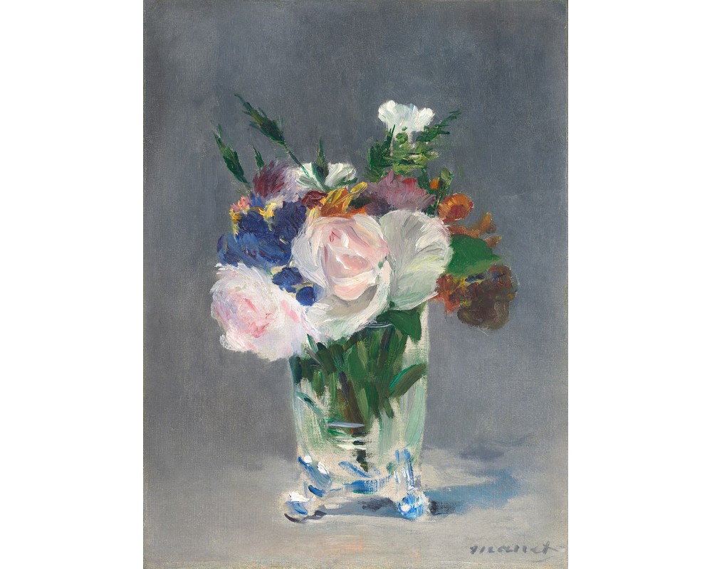 Flowers in a Crystal Vase