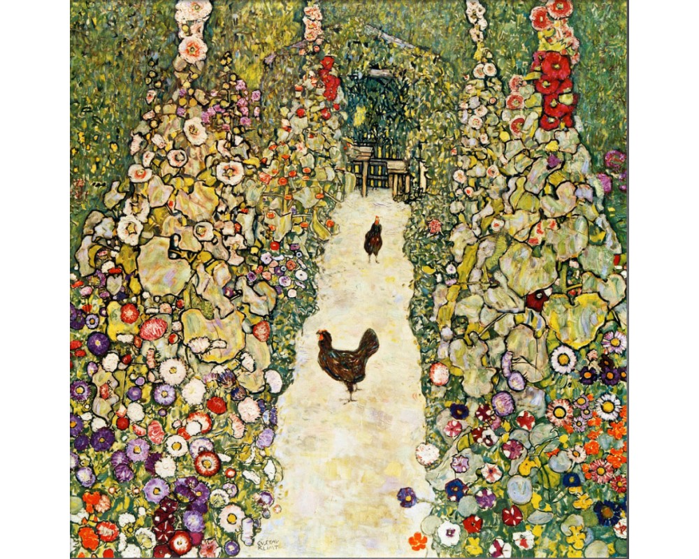 Garden Path with Chickens