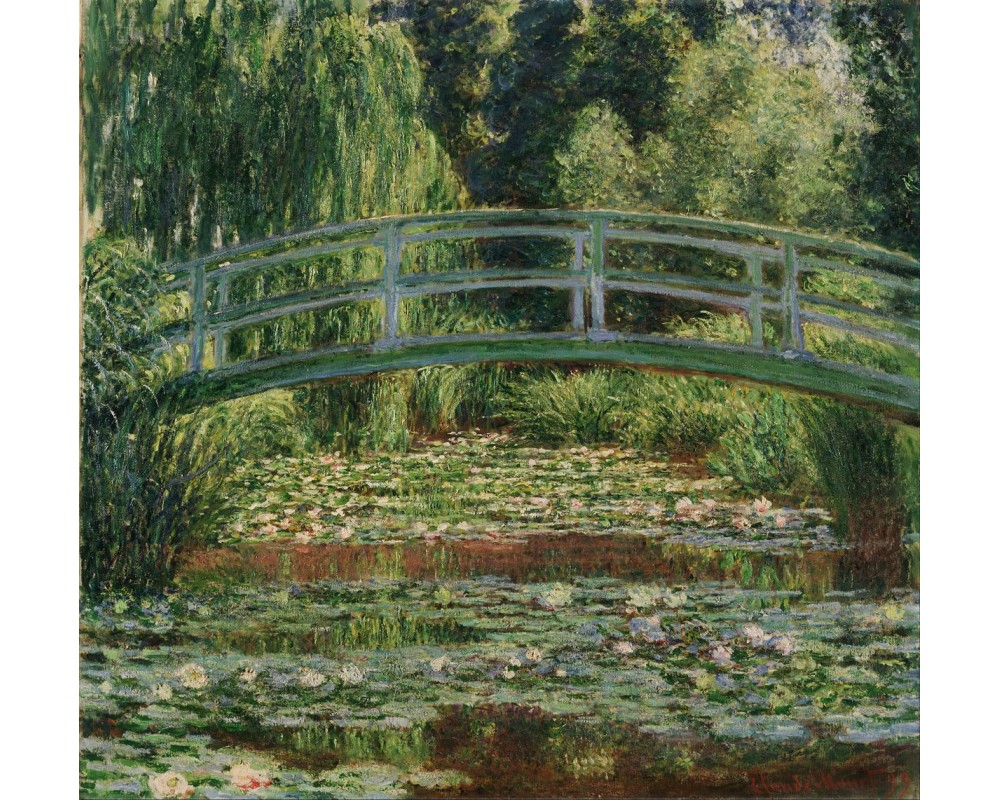 Japanese Bridge and Water Lily Pond