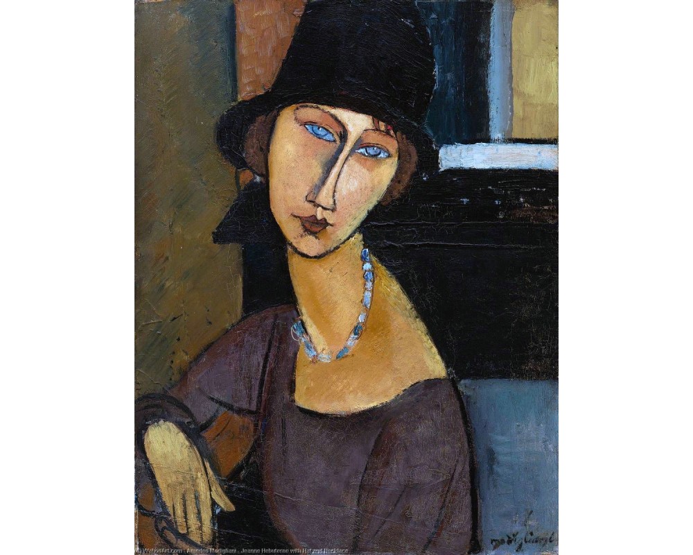 Jeanne Hébuterne with Hat and Necklace