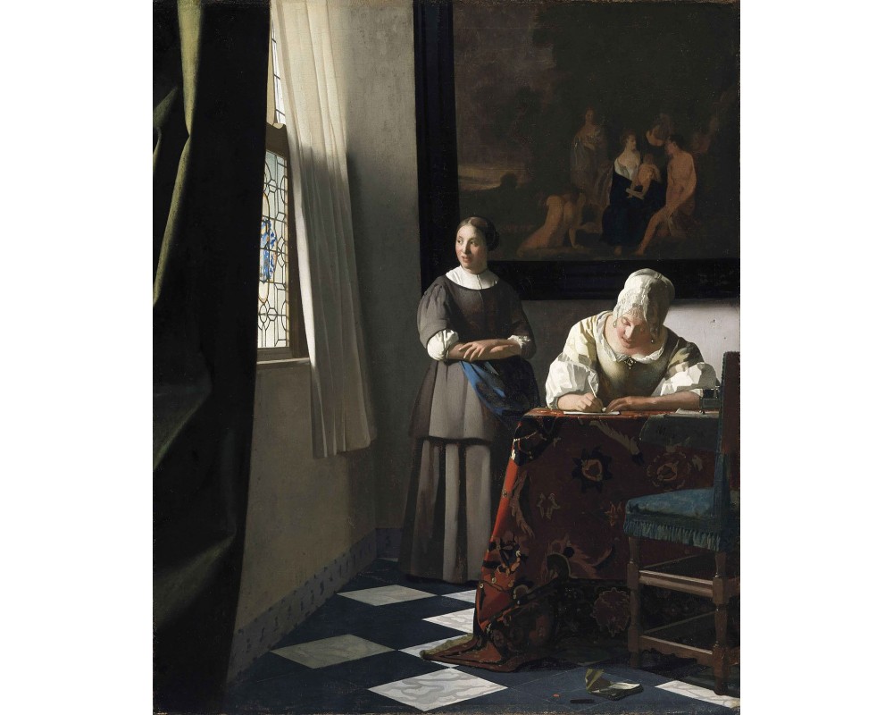 Lady Writing a Letter with her Maid