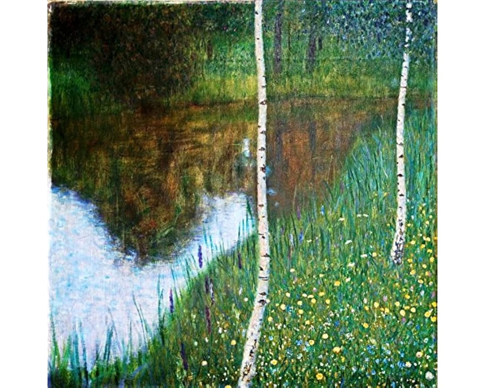 Lakeside with Birch Trees