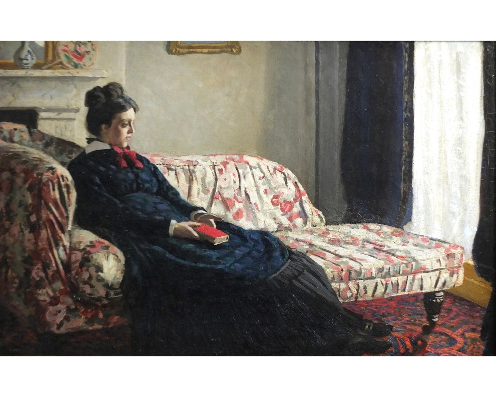 Meditation, Madame Monet Sitting on a Sofa