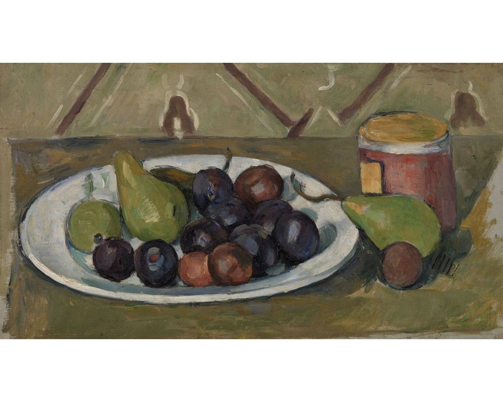 Plate with Fruit and Pot of Preserves