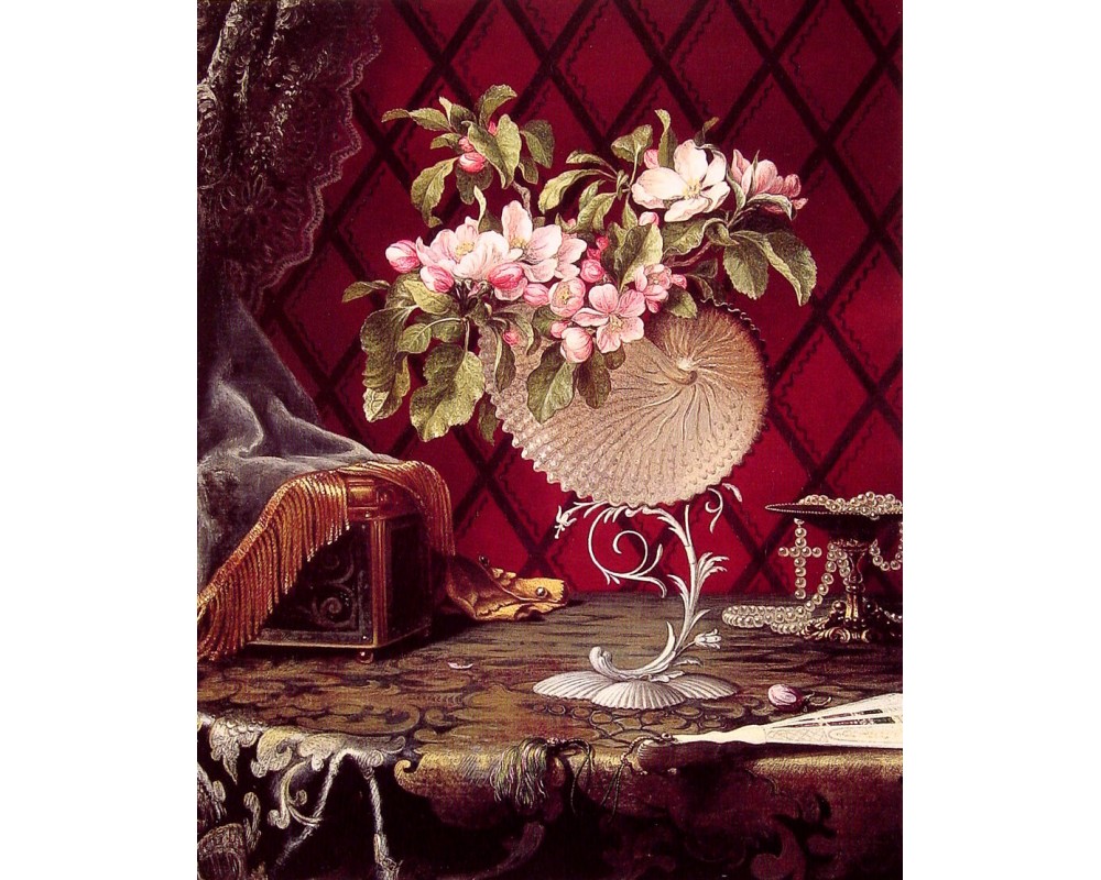 Still Life with Apple Blossoms in a Nautilus Shell