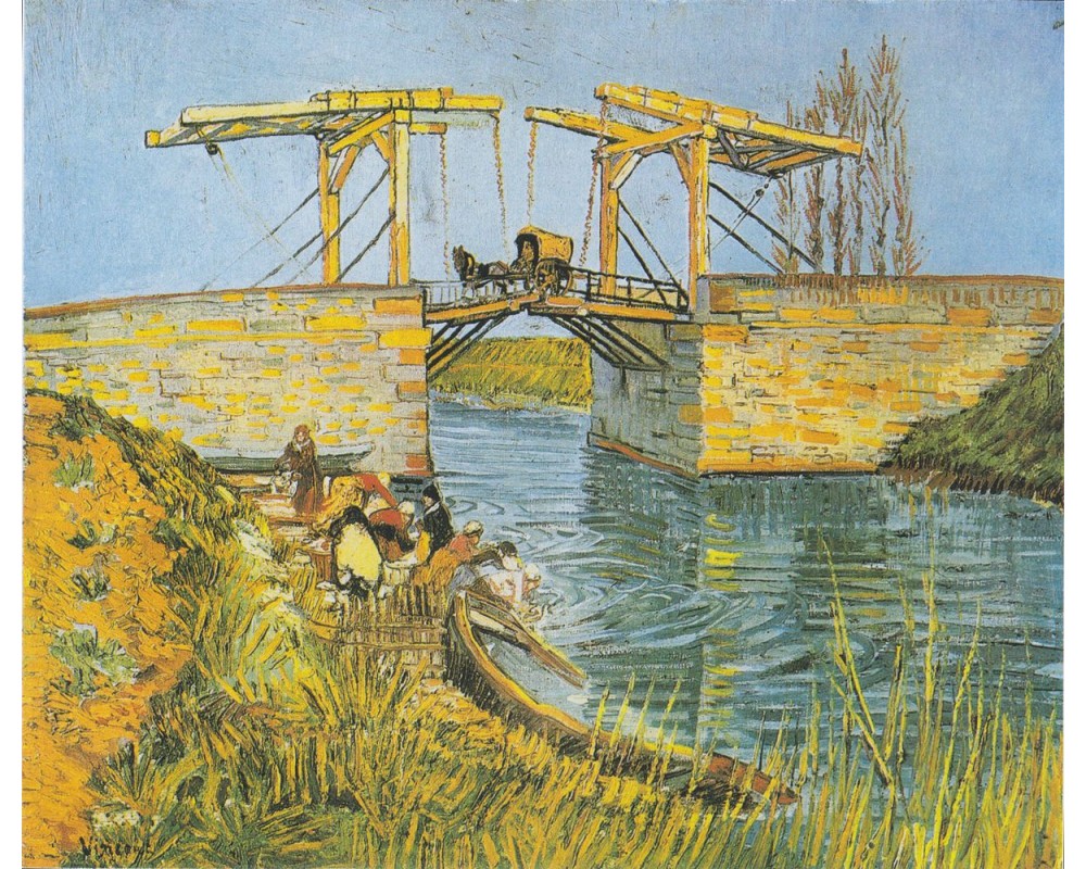 The Langlois Bridge at Arles with Women Washing