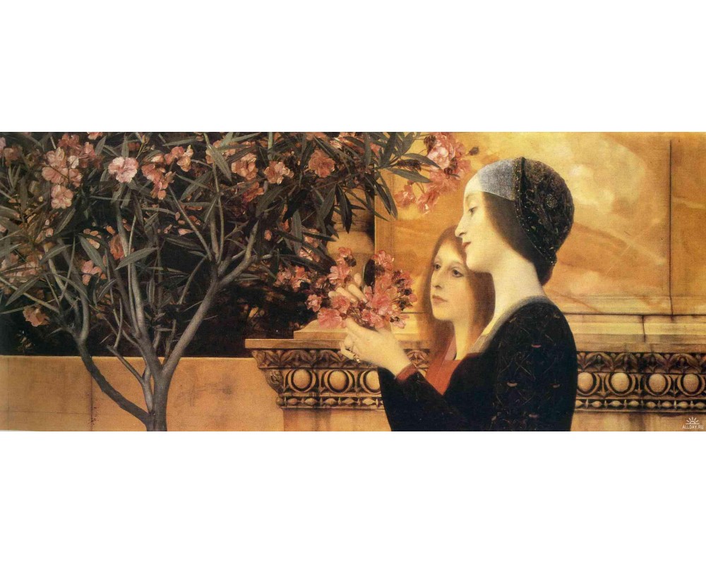 Two Girls with an Oleander