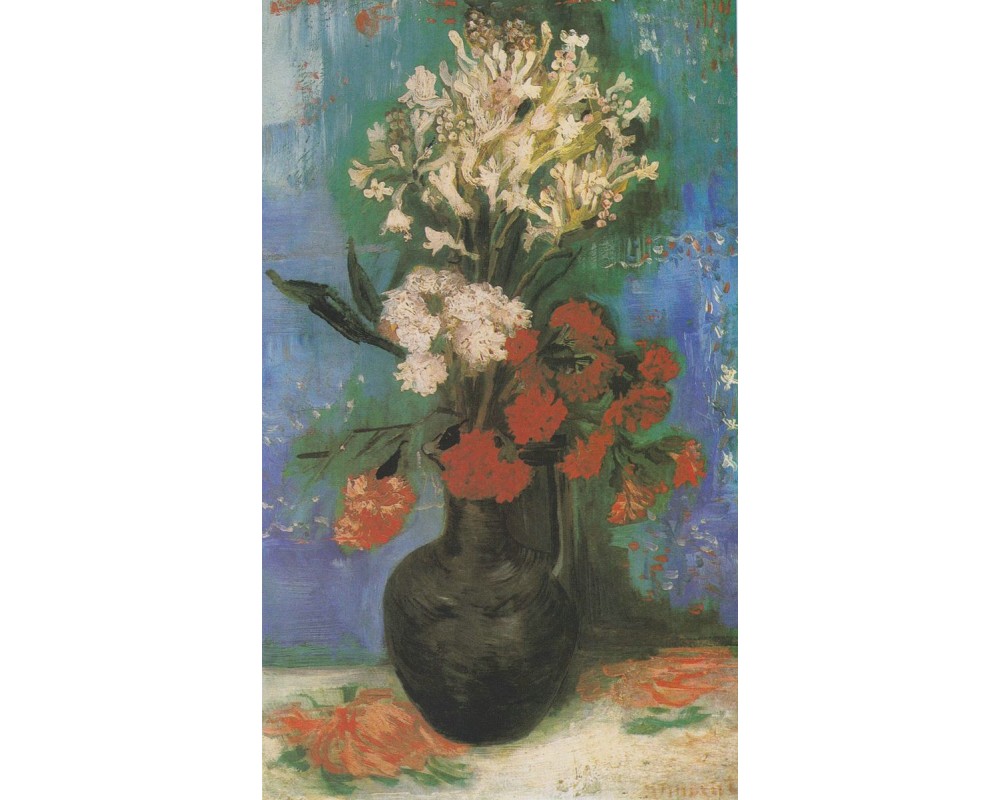 Vase with Carnations and Other Flowers