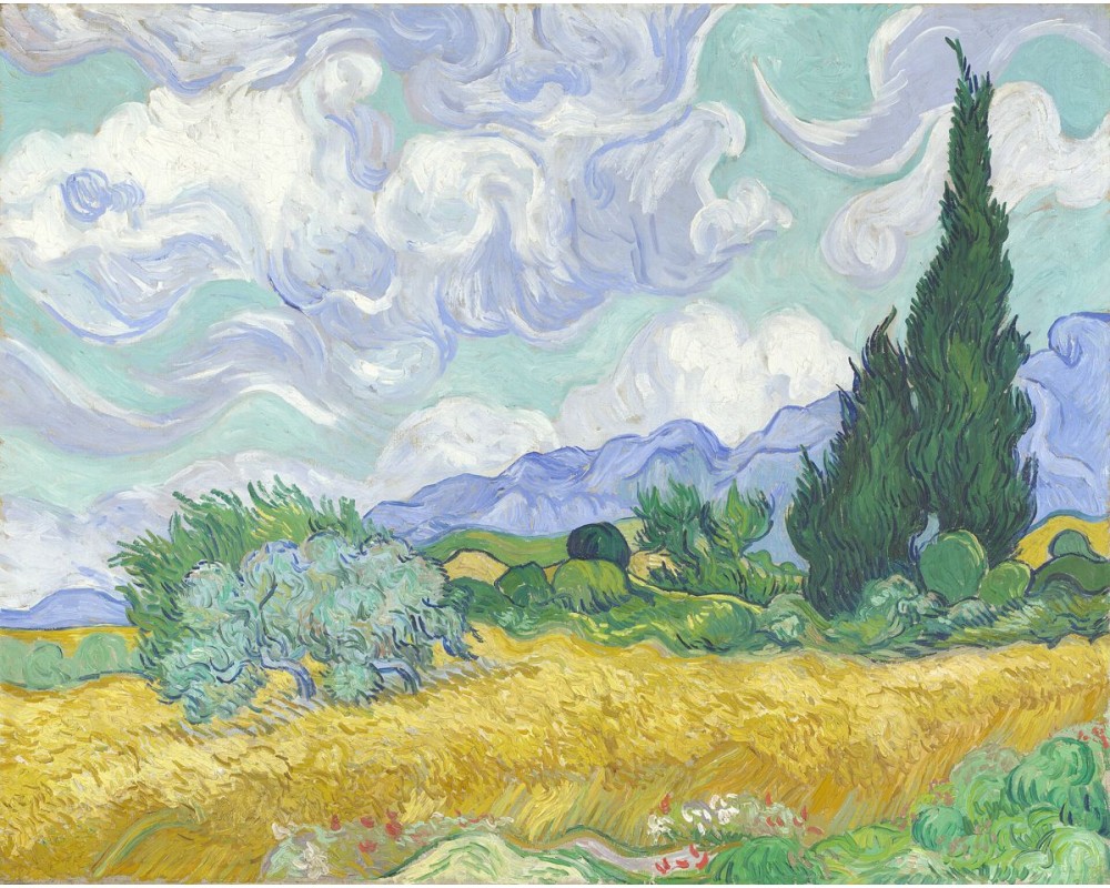 Wheat Field with Cypresses, September 1889