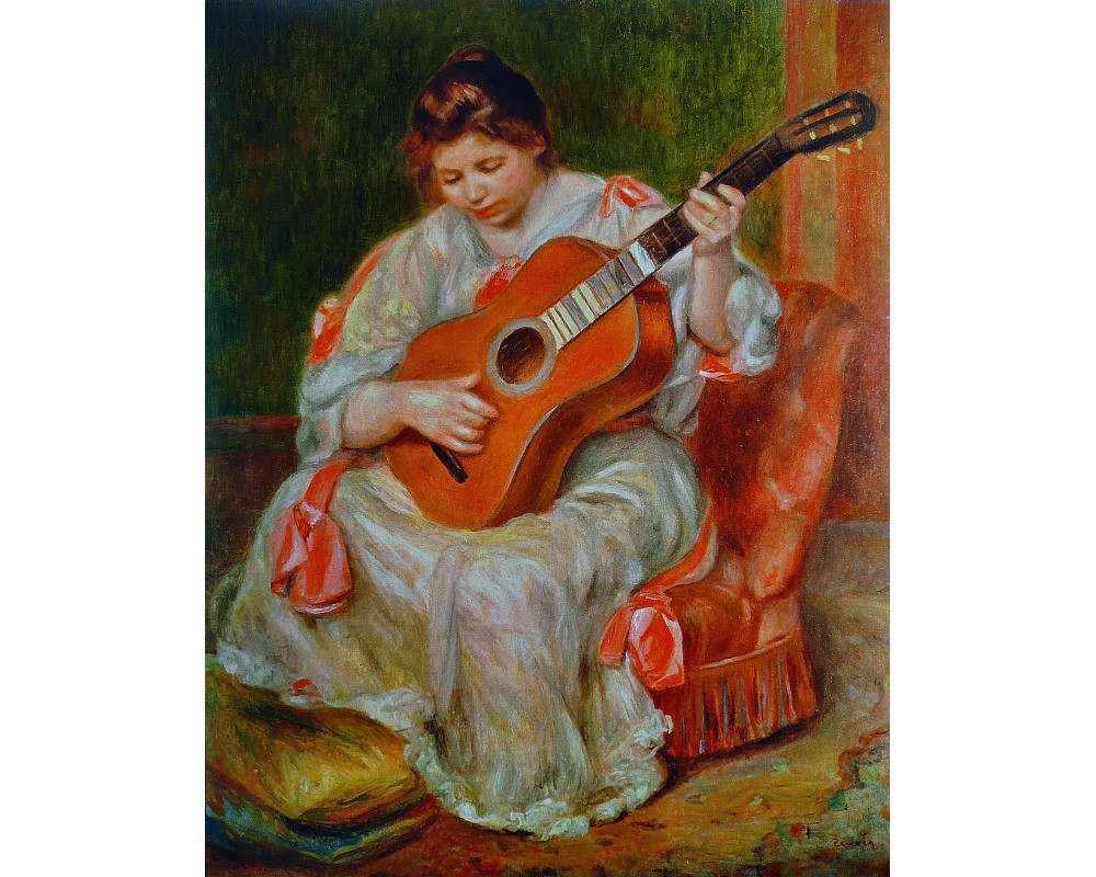 Woman Playing a Guitar